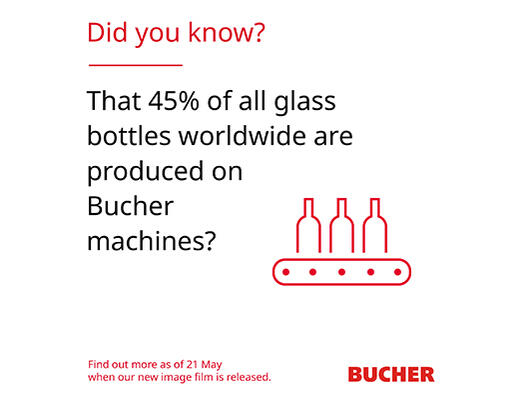 45% of glass bottles are produces by Bucher - Bucher Industries