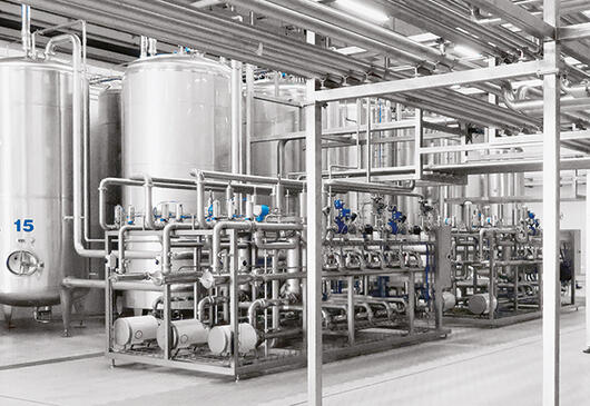 CIP plant for cleaning of process technology for breweries - Bucher Denwel